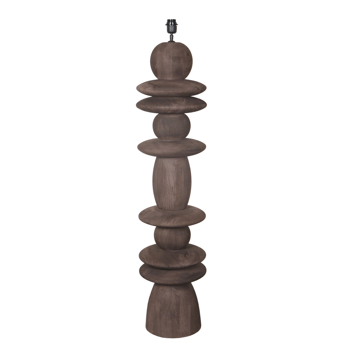 Vloerlamp Callain Bruin Mango hout base rond PTMD