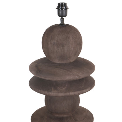 Vloerlamp Callain Bruin Mango hout base rond PTMD