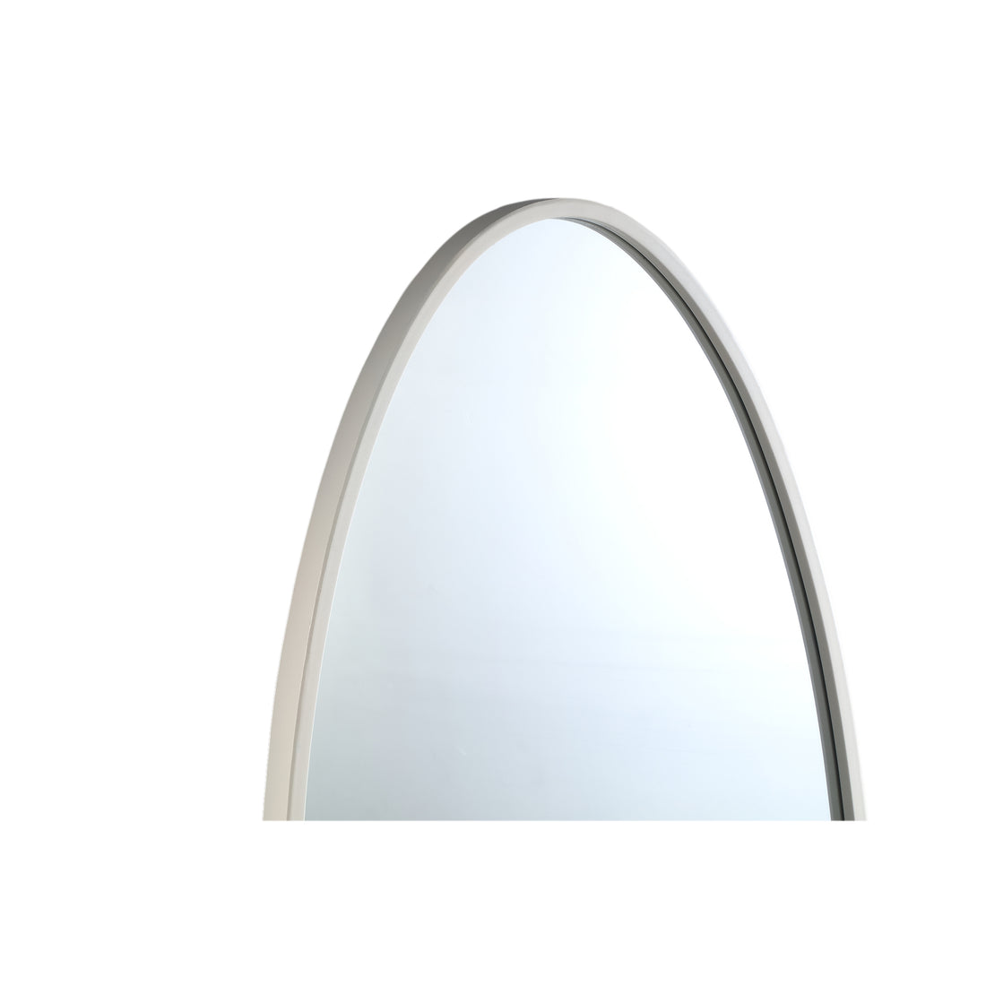 Serine White Steel Oval Mirror Small 50x3,5x140cm PTMD