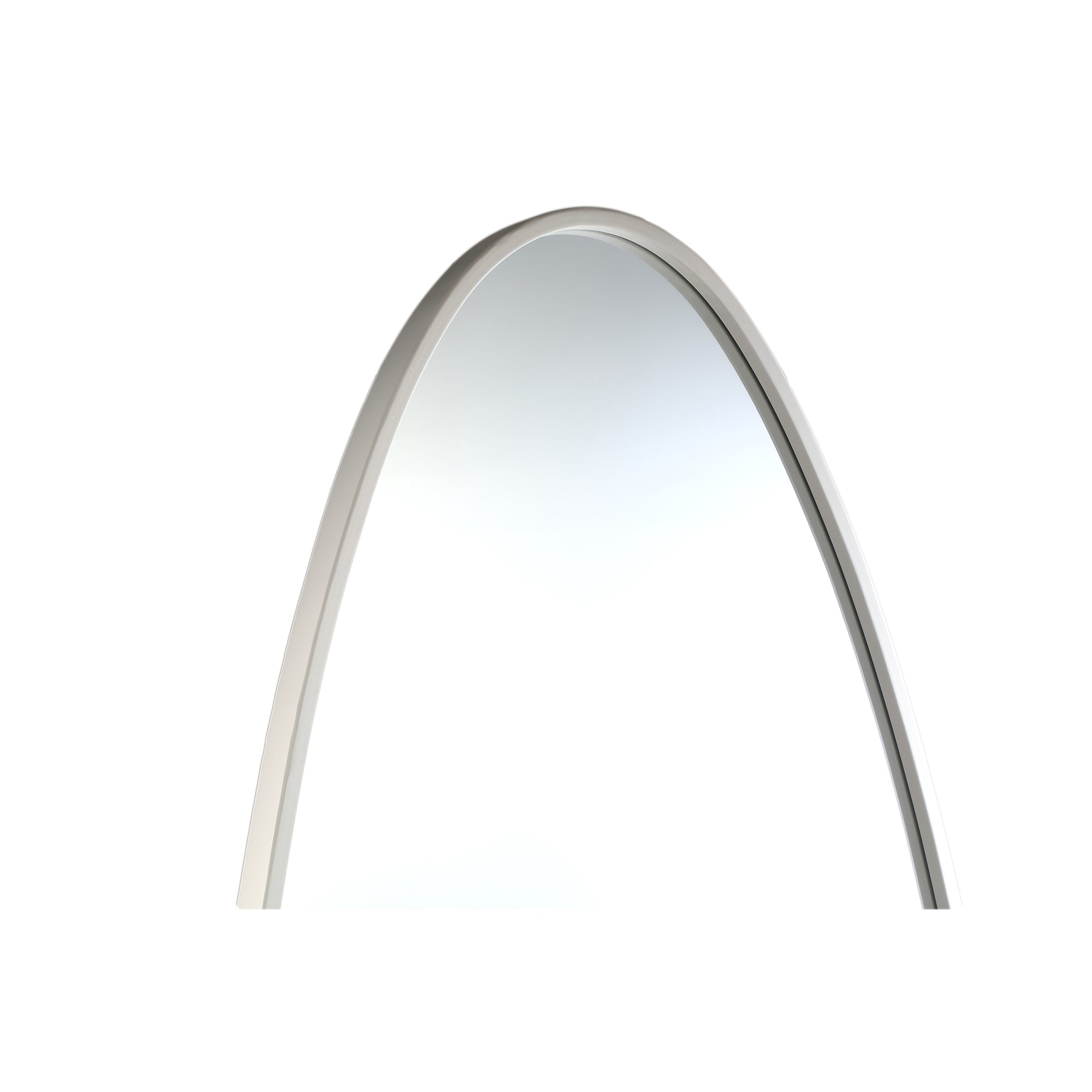 Serine White Steel Oval Mirror Large 78x3,5x180cm PTMD