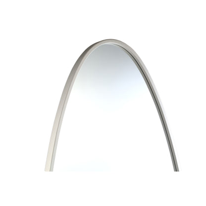 Serine White Steel Oval Mirror Large 78x3,5x180cm PTMD