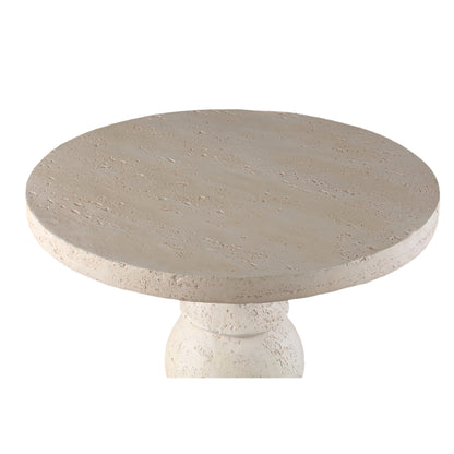 Bijzettafel Muza - 56x56x56 cm - Magnesium - Creme