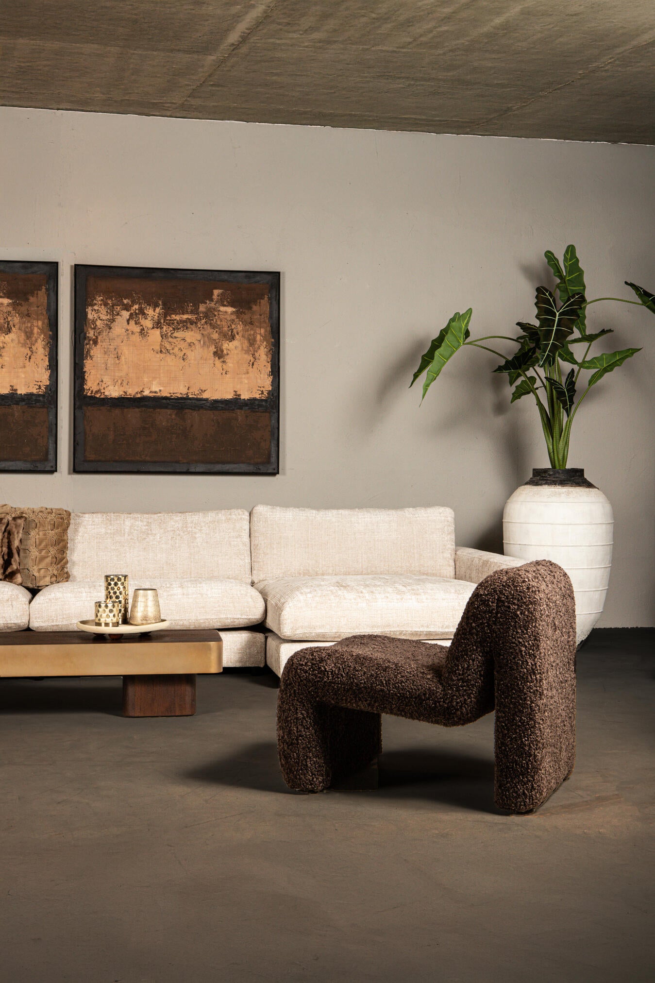 Oslo Luxe Fauteuil Teddy Coffee PTMD
