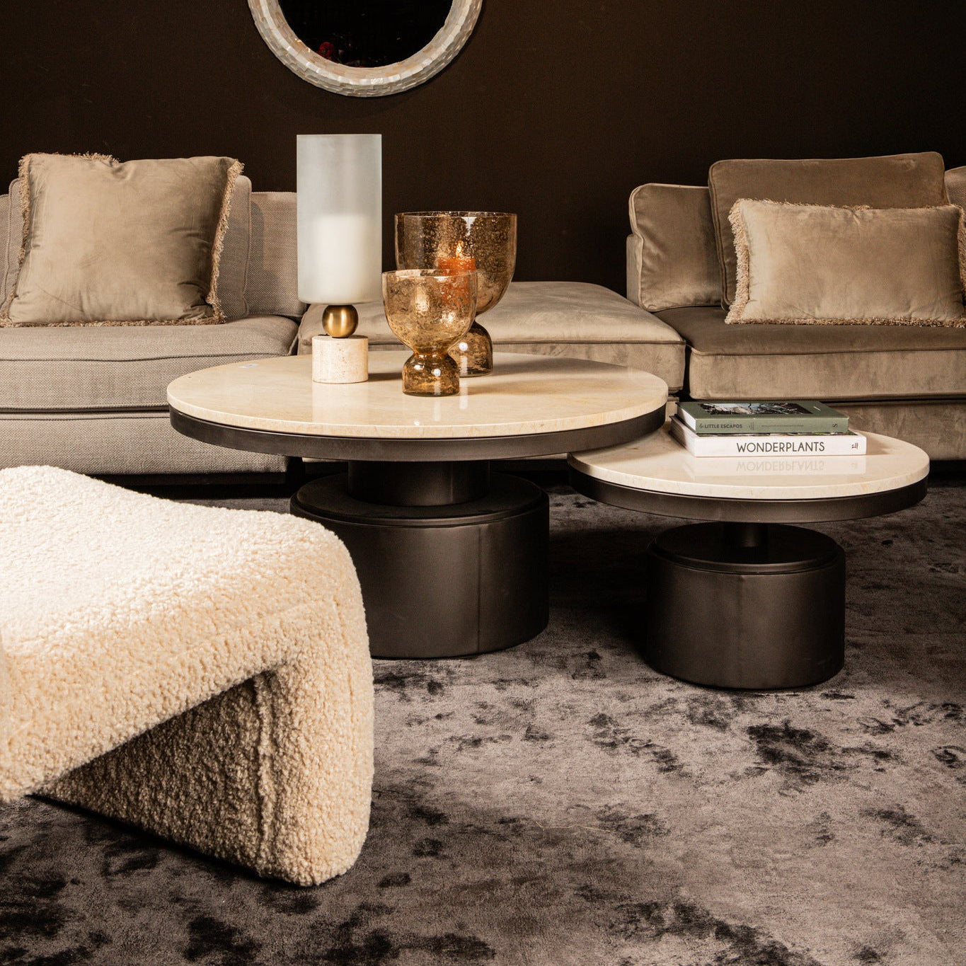 Bregt Salontafel Laag Beige Marmer PTMD