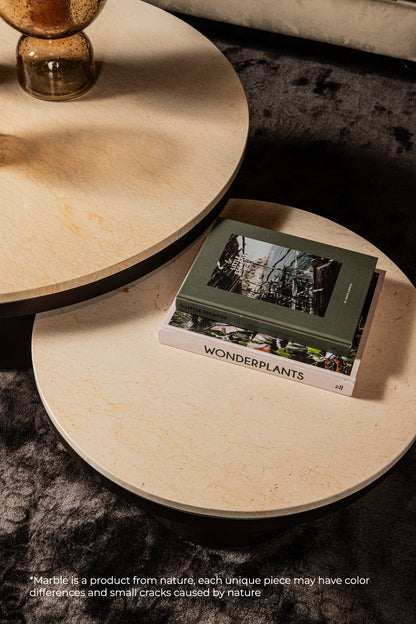 Bregt Salontafel Laag Beige Marmer PTMD