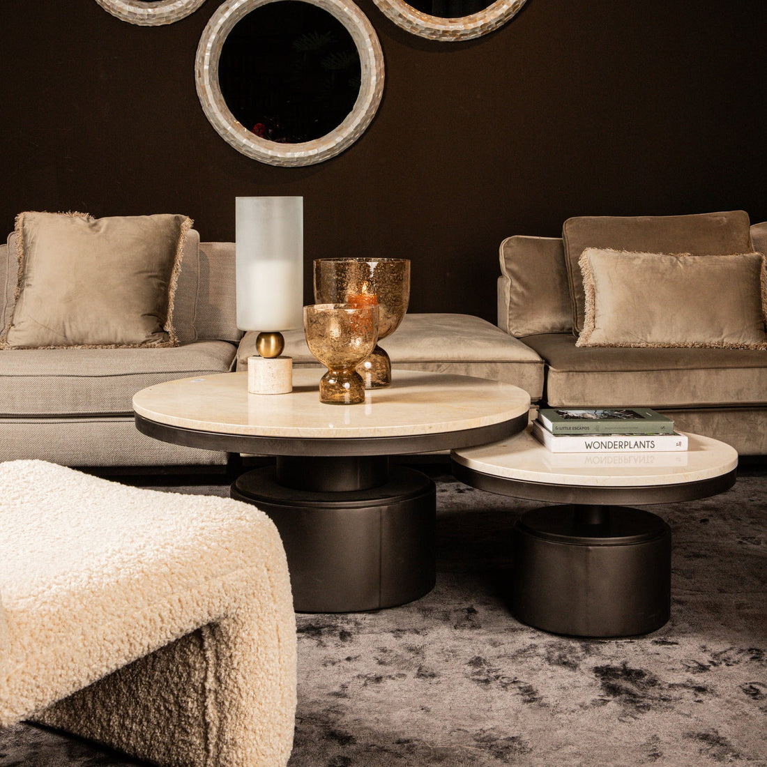 Bregt Salontafel Laag Beige Marmer PTMD