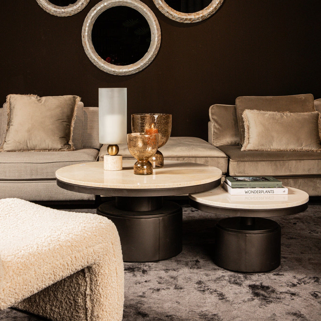 Bregt Salontafel Hoog Beige Marmer PTMD