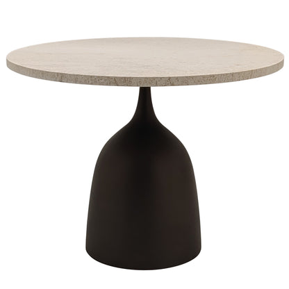 Patras Bijzettafel Beige Marmer Rond Ø60cm PTMD