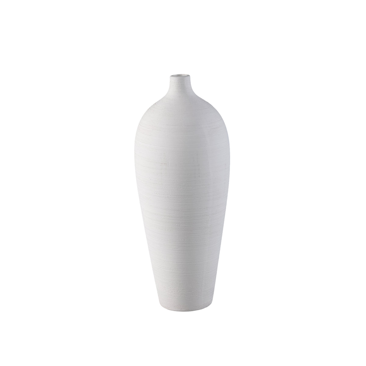 Flesvaas Cavinn Keramiek Wit Ø18cm x H44cm PTMD