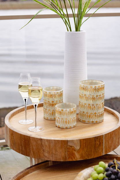 Zonna White matt ceramic high vase L PTMD
