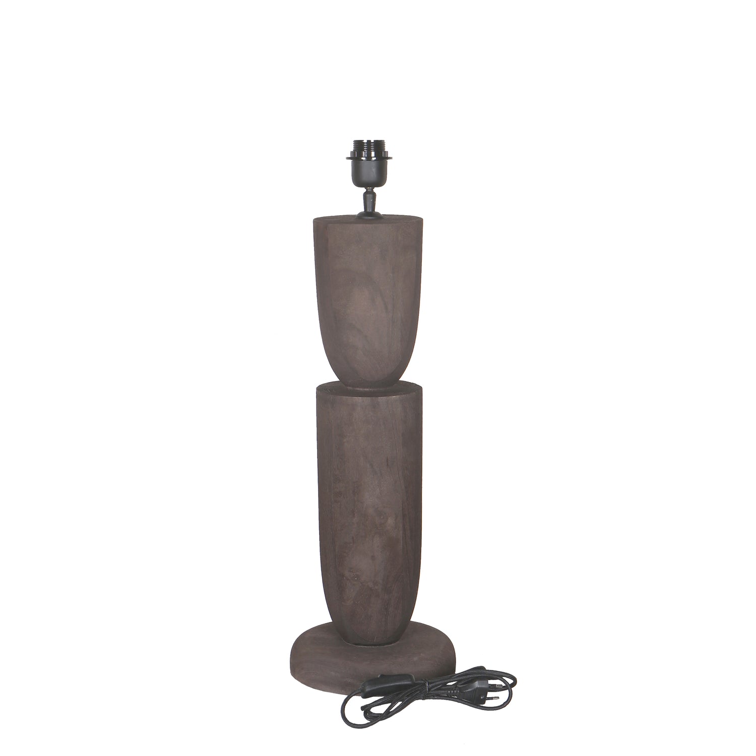 Lorinne Brown mango wood table lamp double PTMD
