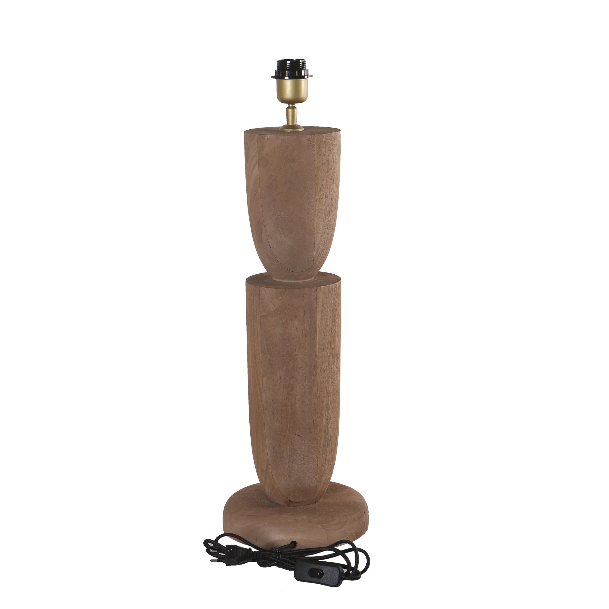 Lorinne Natural mango wood table lamp double PTMD