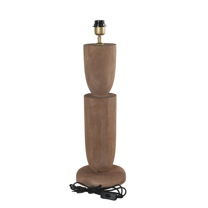 Lorinne Natural mango wood table lamp double PTMD
