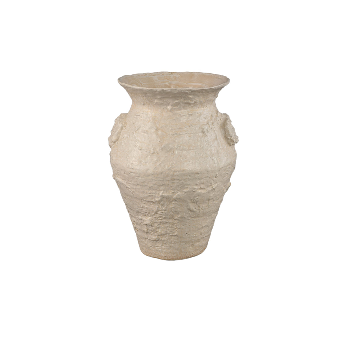 Pot Leandra Beige Ronde Keramische Ruwe Structuur Medium PTMD