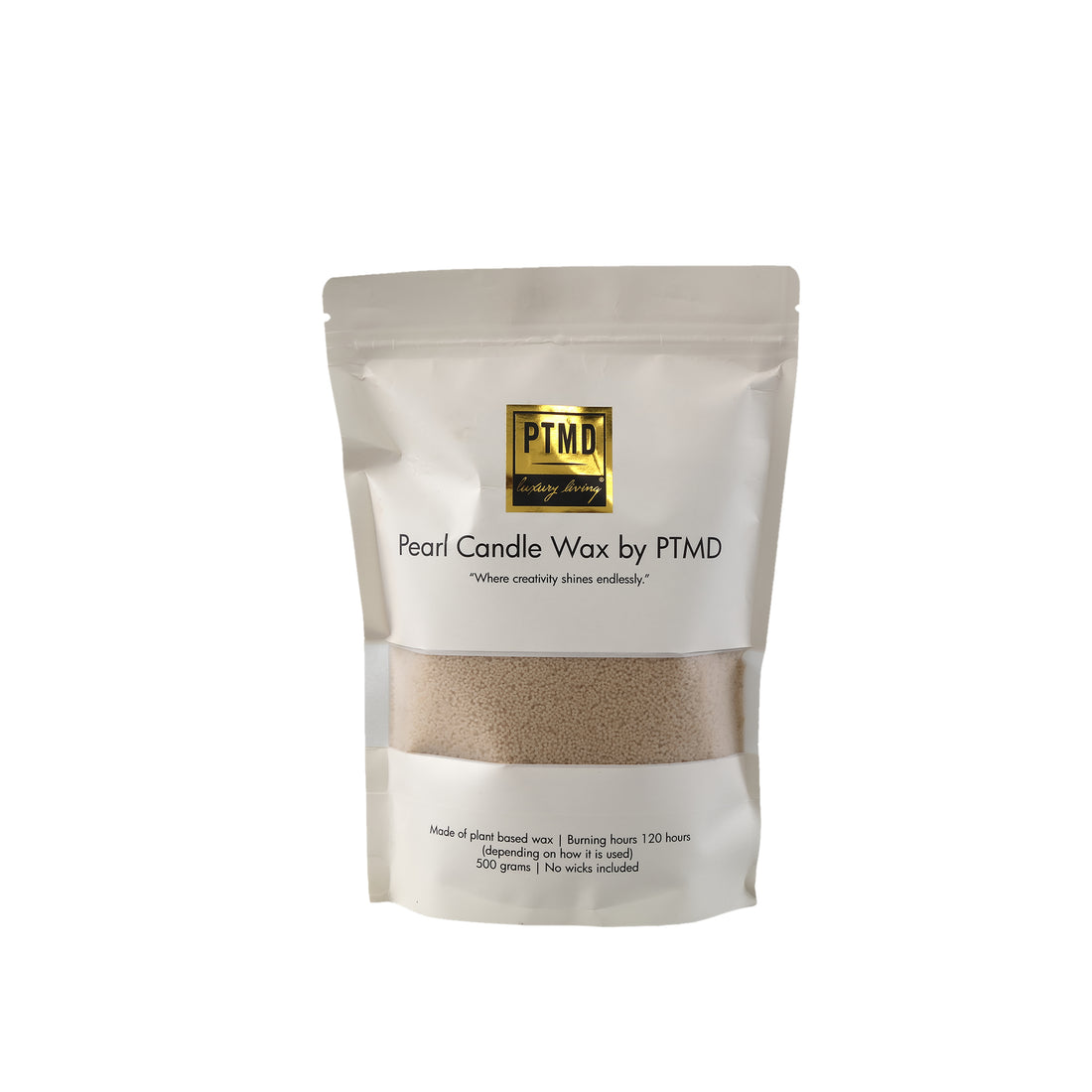 PTMD Pearl Candle Wax 500 gram beige + Candle Wax Wick Box