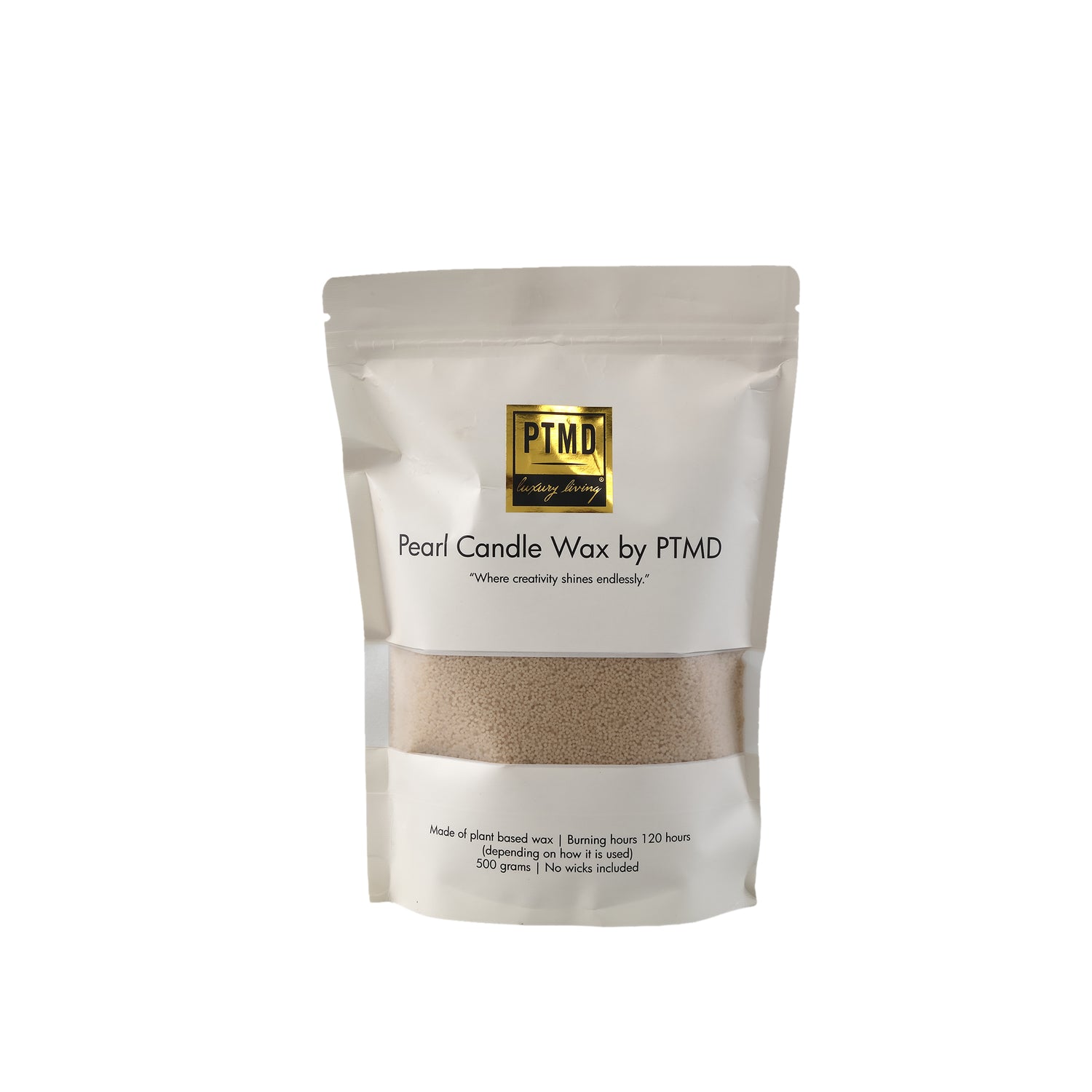PTMD Pearl Candle Wax 500 gram beige + Candle Wax Wick Box