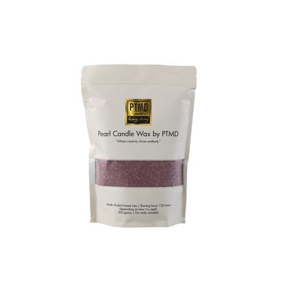 PTMD Pearl Candle Wax 500 gram Pink + Candle Wax Wick Box