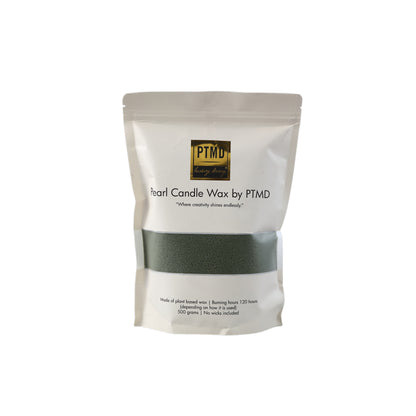 PTMD Pearl Candle Wax 500 gram Donker groen + Candle Wax Wick Box