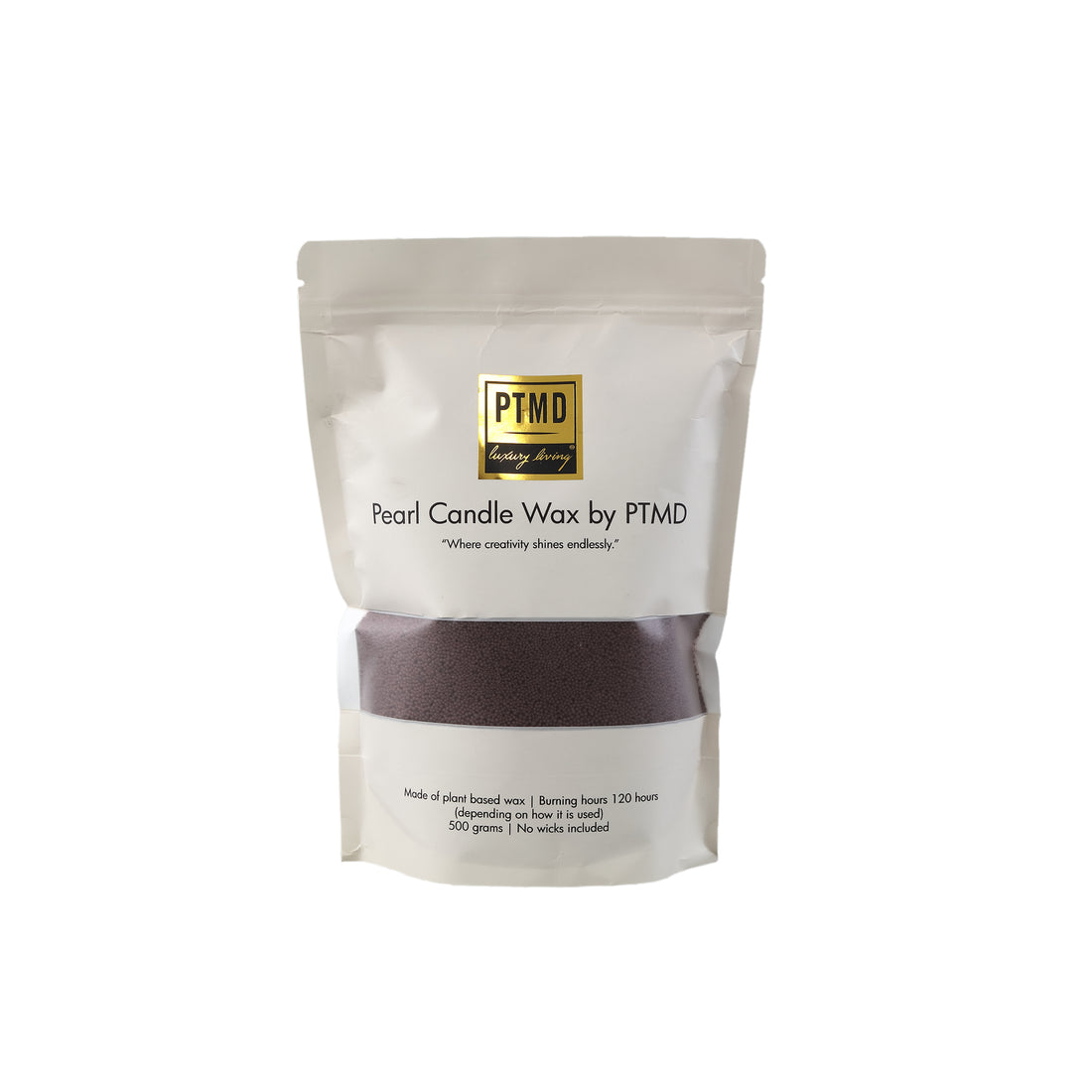 PTMD Pearl Candle Wax 500 gram Donker Bruin + Candle Wax Wick Box
