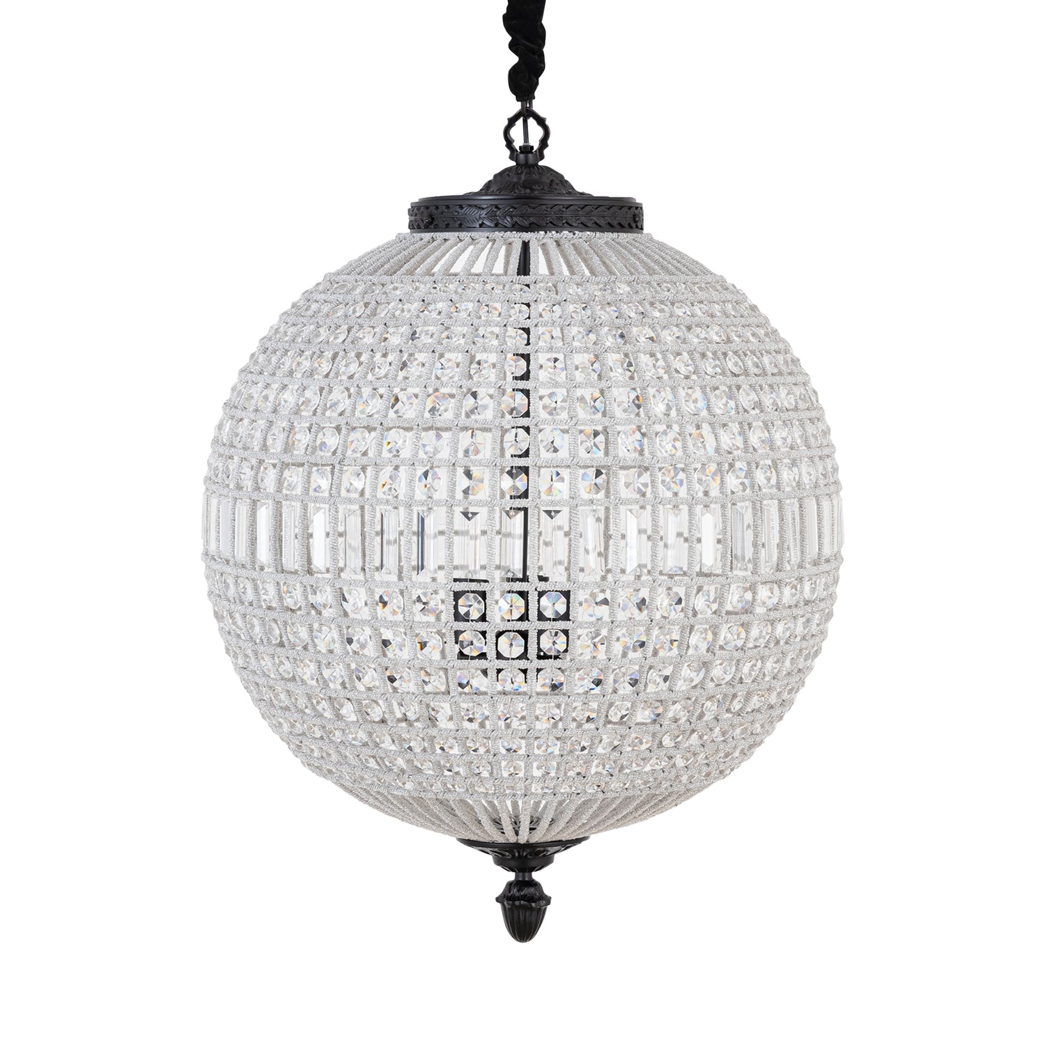 Jaris Crystal Hanging Ball Chandelier Lamp L 	65x65x85cm PTMD