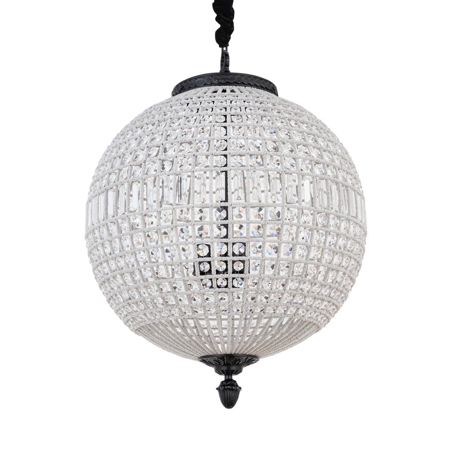 Jaris Crystal Hanging Ball Chandelier Lamp L 	65x65x85cm PTMD