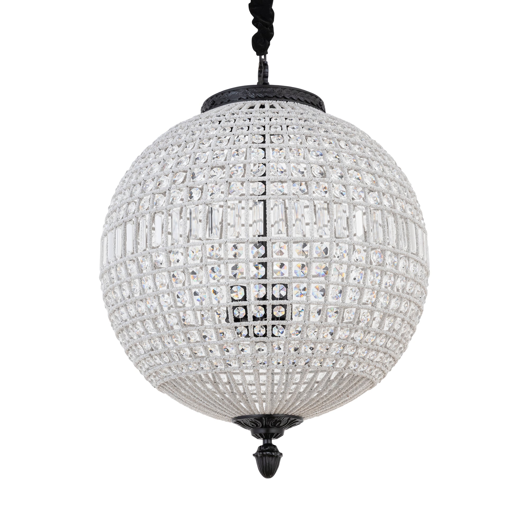 Jaris Crystal Hanging Ball Chandelier Lamp L 	65x65x85cm PTMD