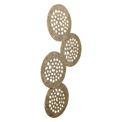 Geoffe Gold Casted Alu 4 Rounds Wall Panel PTMD
