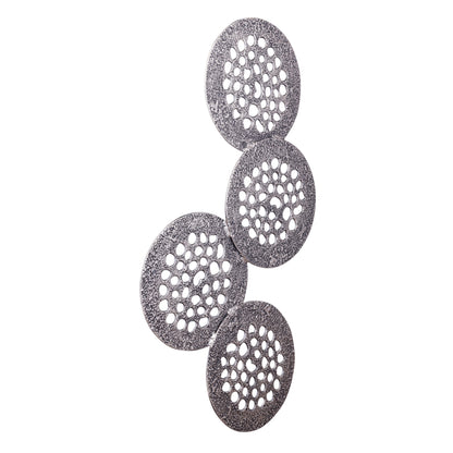 Geoffe Silver Casted Alu 4 Rounds Wall Panel PTMD