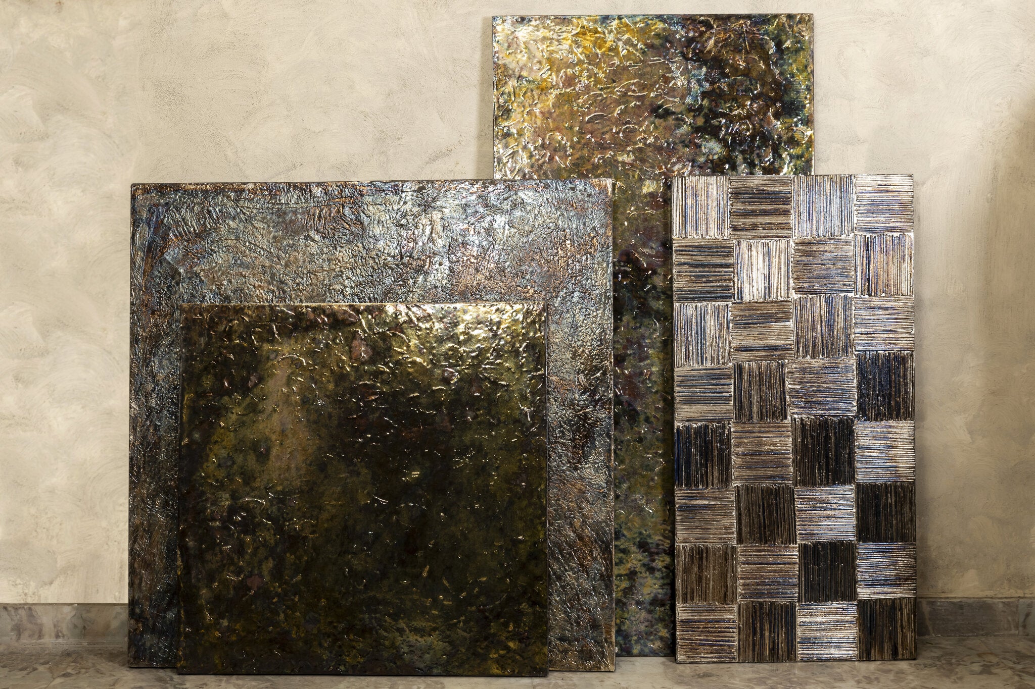 Wandpaneel Sukhmia Gunmetal Vierkant PTMD