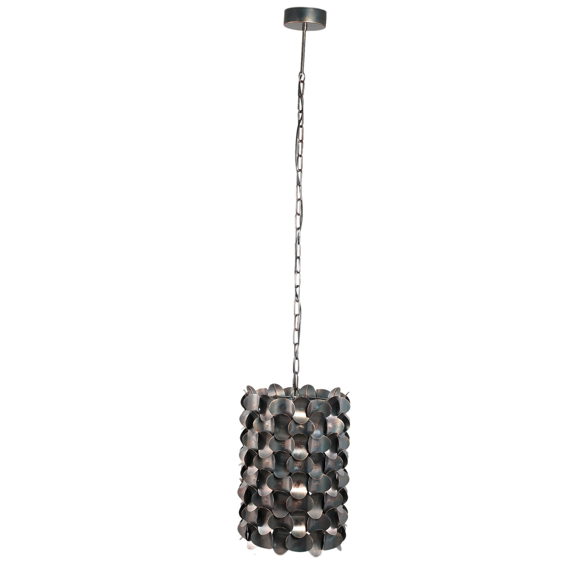Jaye Black Iron Hanging Lamp Circle Pattern Wide PTMD