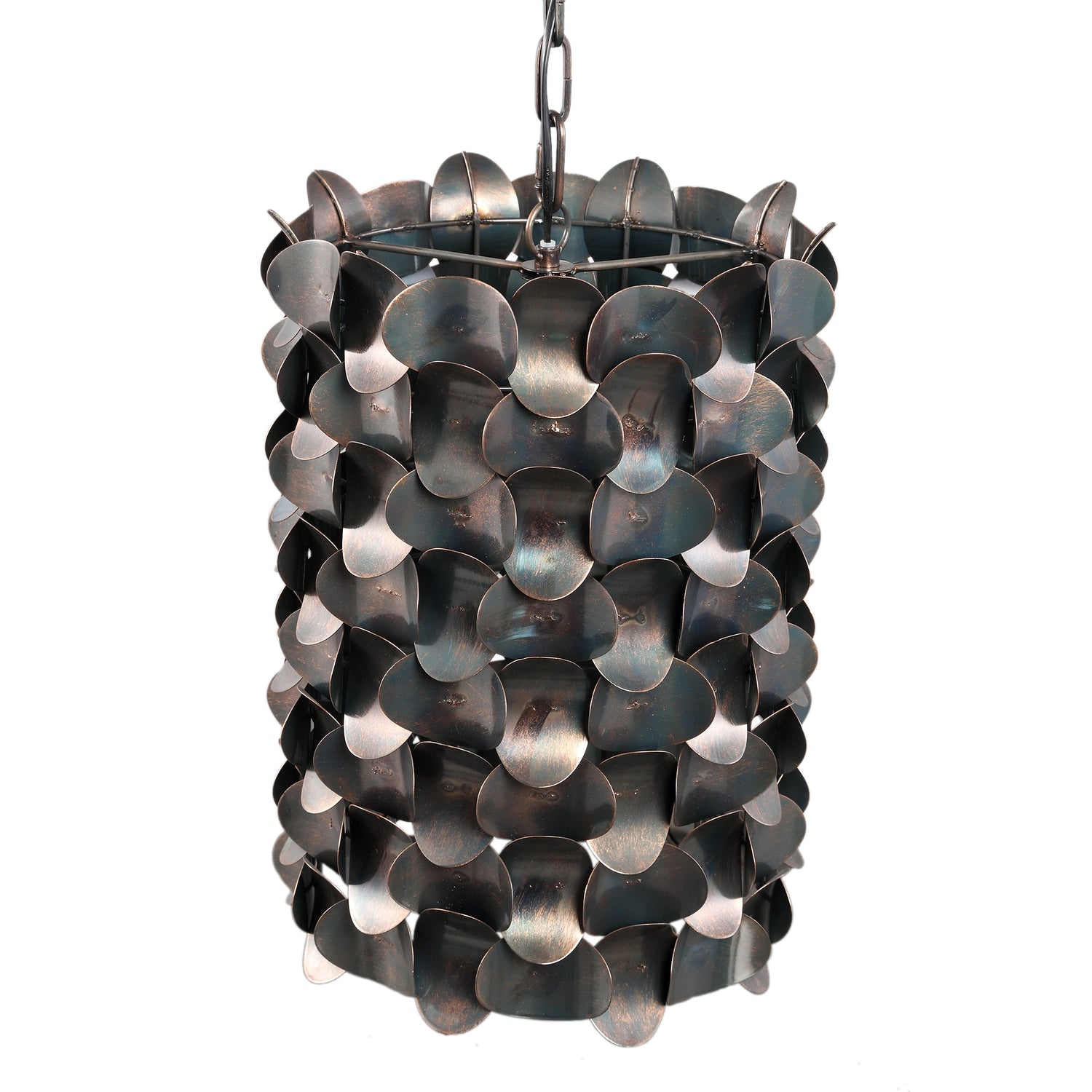 Jaye Black Iron Hanging Lamp Circle Pattern Wide PTMD