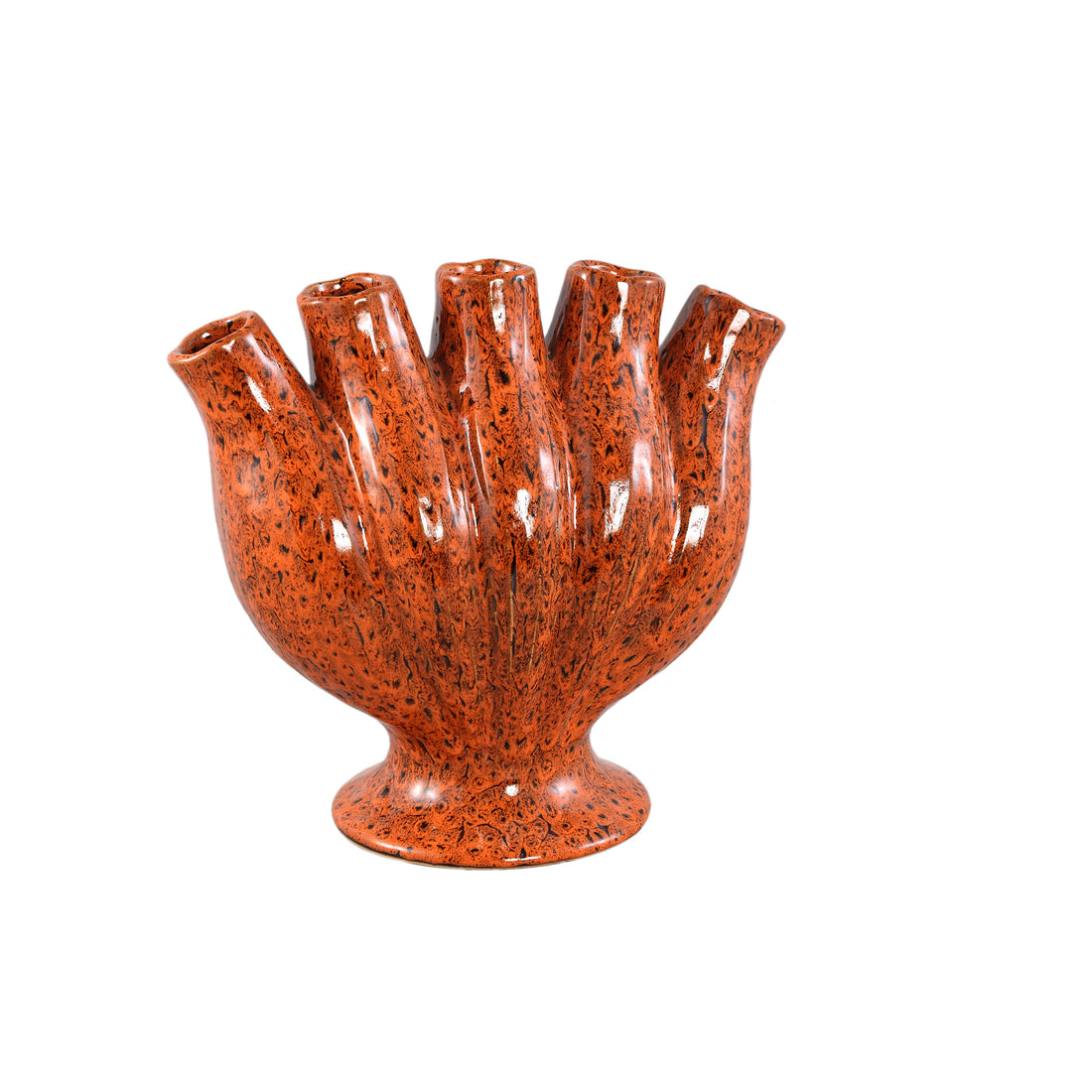 Gylian Orange Tubes Shaped Ceramic Vase L 33 x 17.5 x 30cm PTMD