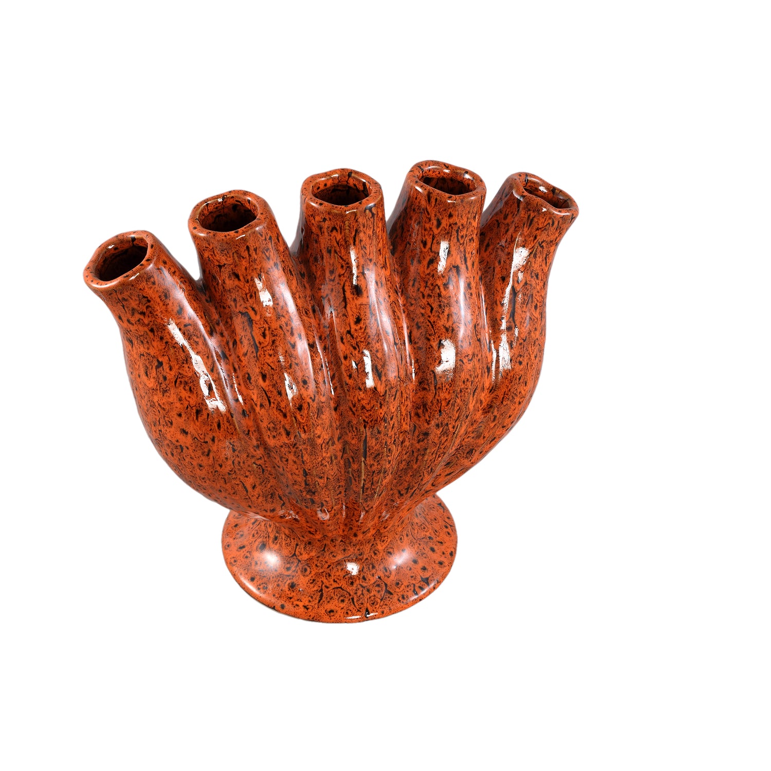 Gylian Orange Tubes Shaped Ceramic Vase L 33 x 17.5 x 30cm PTMD