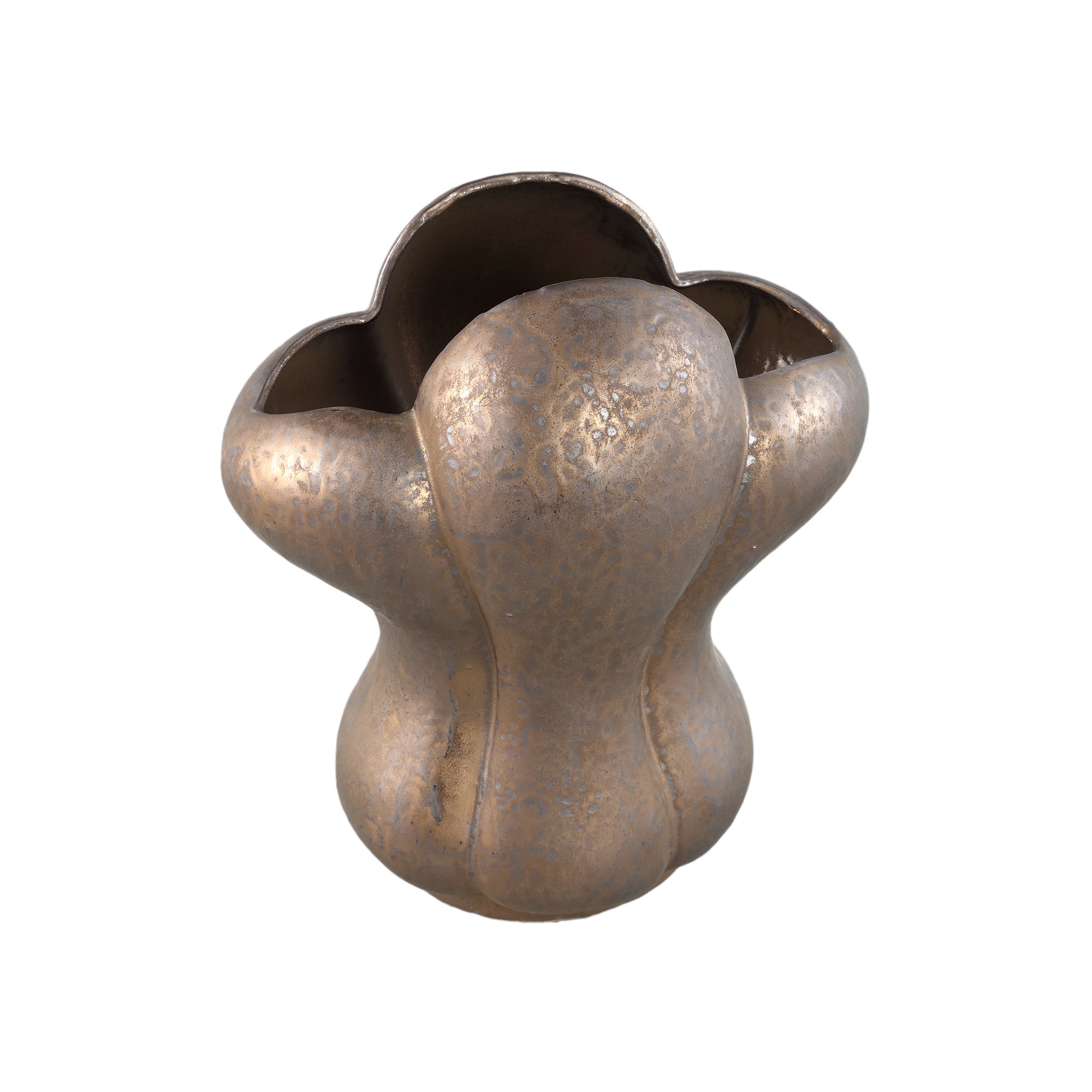 Mellie Bronze France Lily Flower Ceramic Vase M 26.x18x29cm PTMD