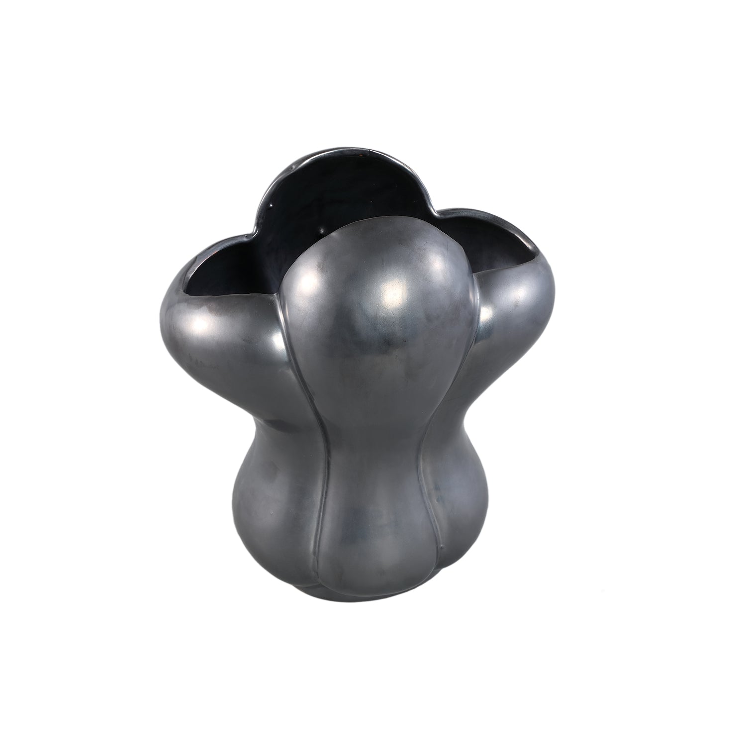Mellie Black France Lily Flower Ceramic Vase L 29x22x33.5cm PTMD