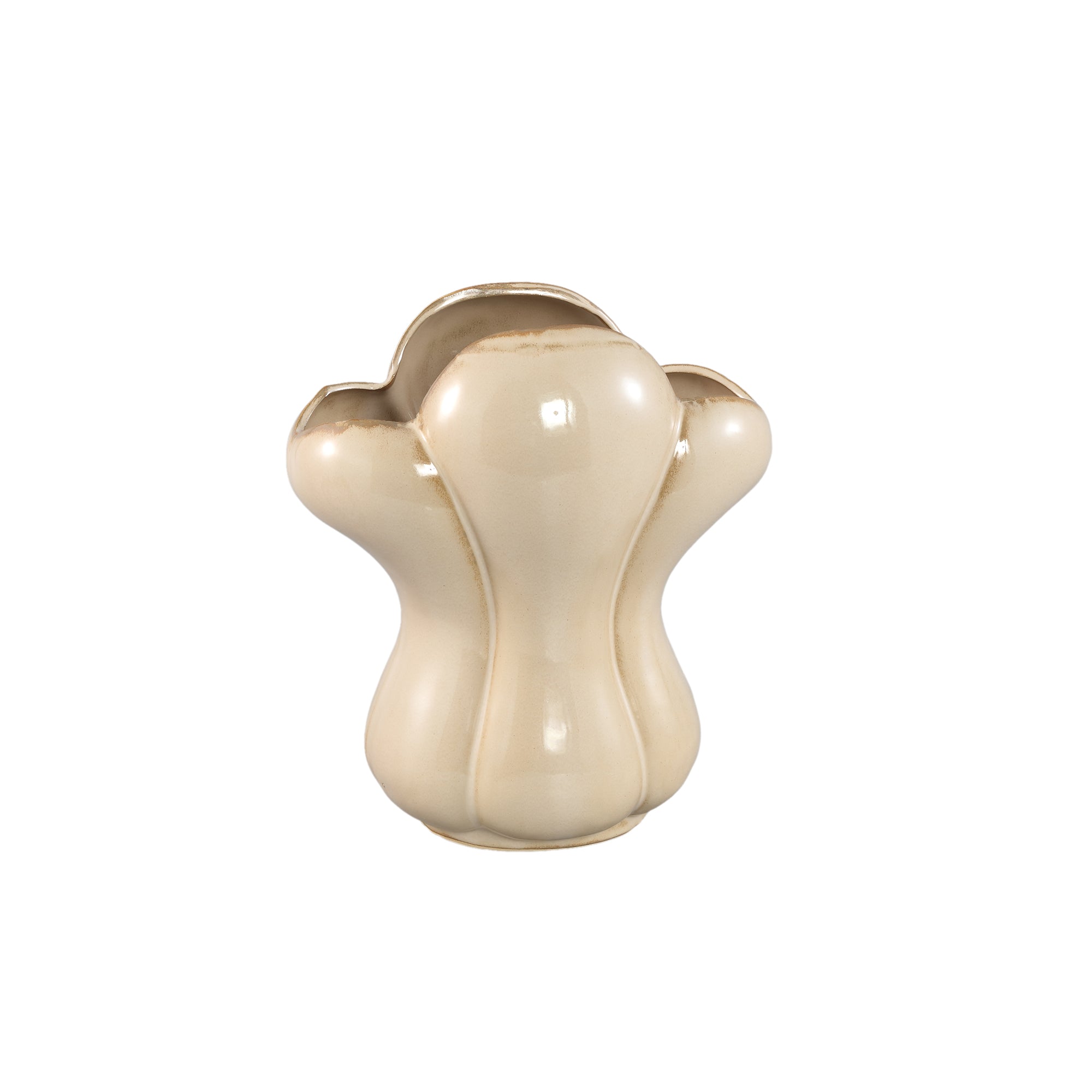 Mellie Cream France Lily Flower Ceramic Vase M 26x18x29cm PTMD