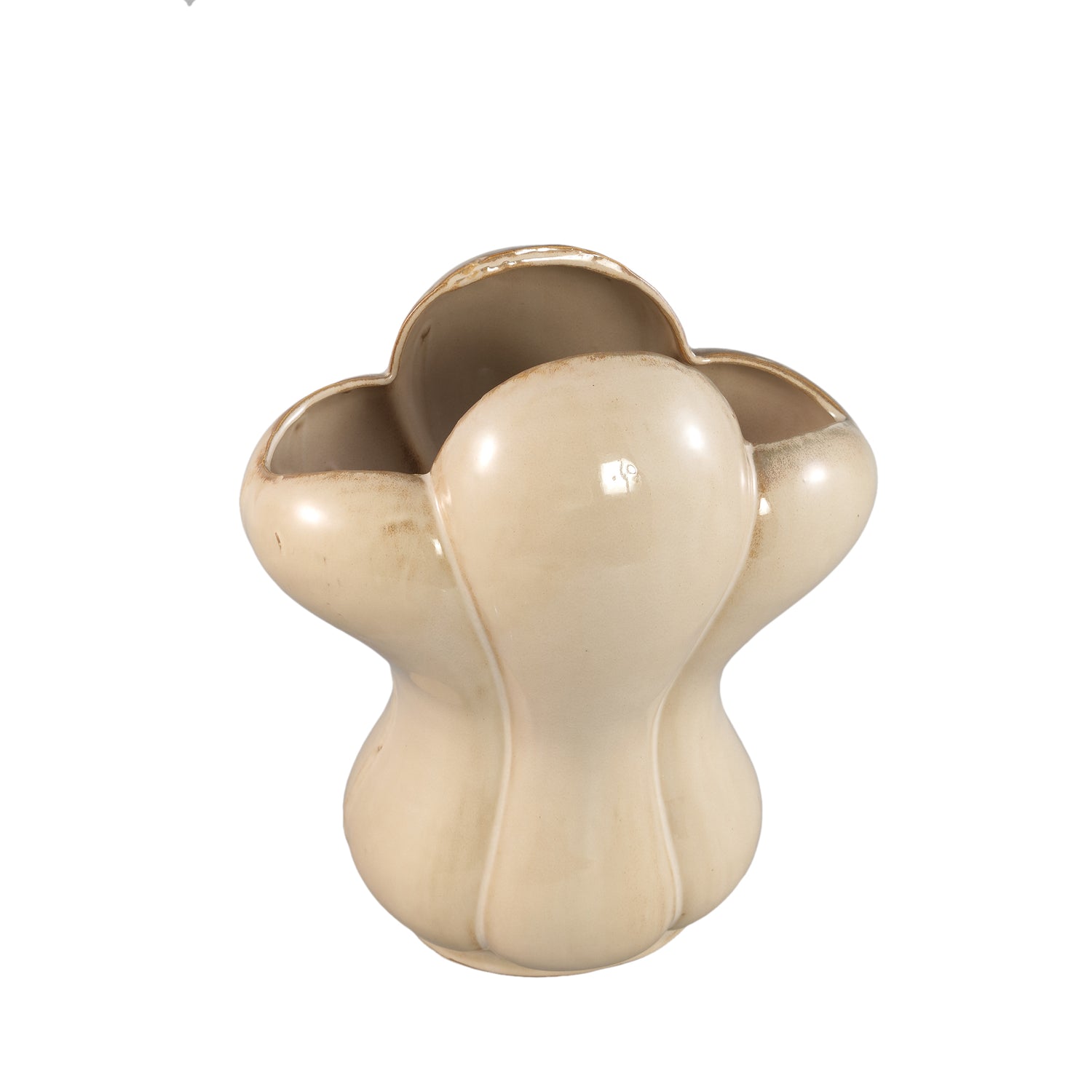 Mellie Cream France Lily Flower Ceramic Vase L 29x22x33,5cm PTMD