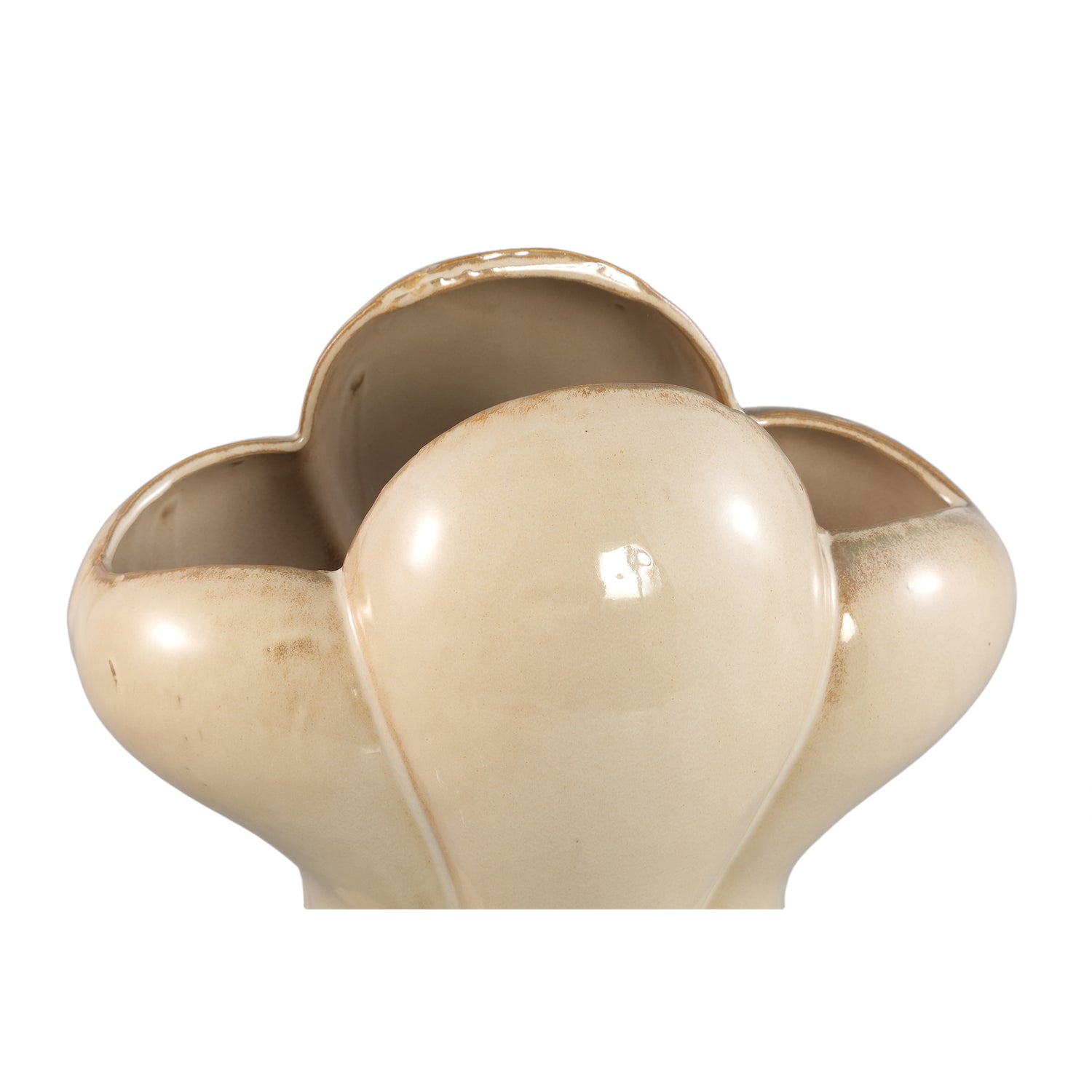 Mellie Cream France Lily Flower Ceramic Vase L 29x22x33,5cm PTMD