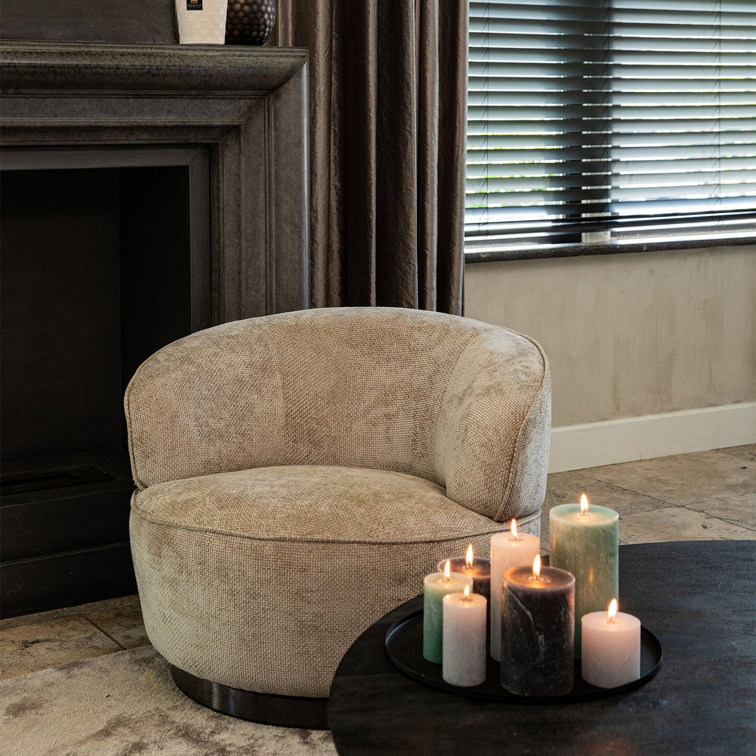 Draaibare Fauteuil Filou Beige Eden 4 PTMD