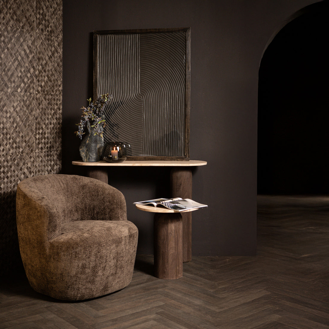 Fauteuil New Grasa Bruin Eden 8 PTMD