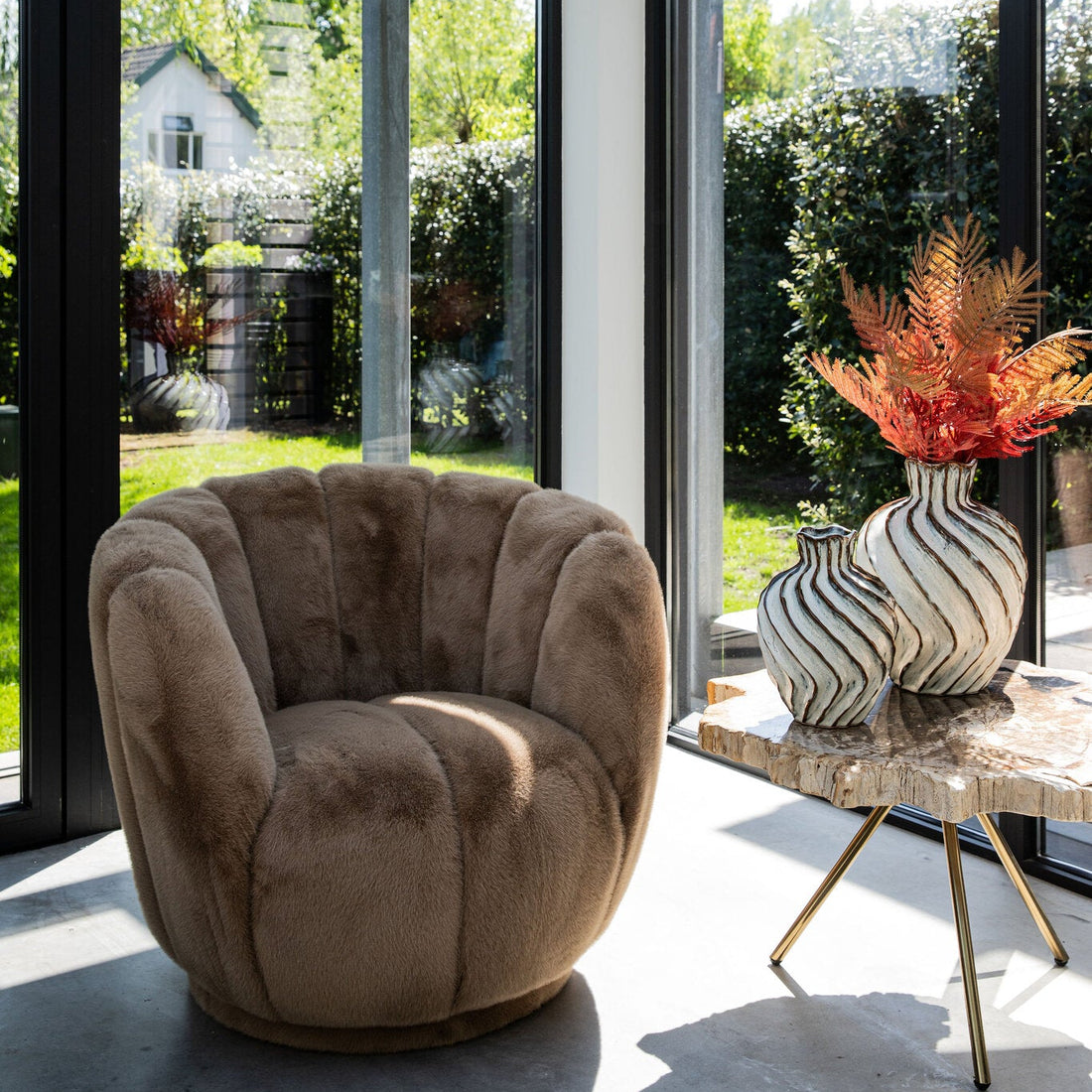 Furia Mocca Fauteuil Fur PTMD