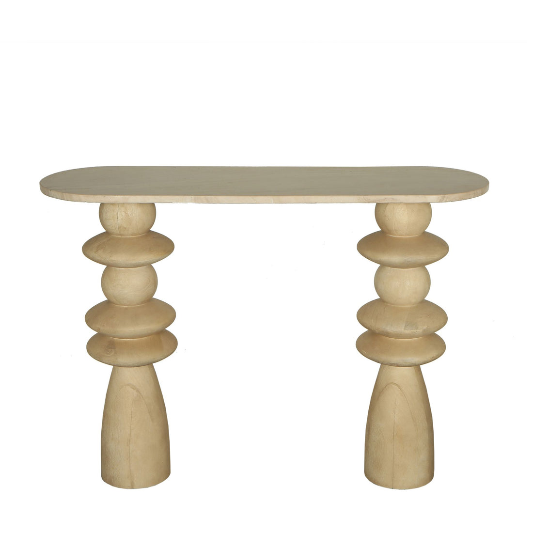 Sidetable Callain Natural Mango Wood  Marble Ovaal PTMD
