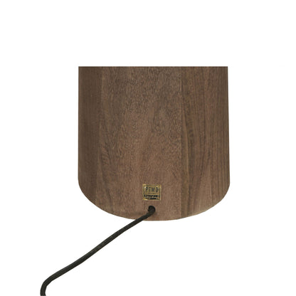 Vloerlamp Elaine Bruin Mango Hout Rond Base H130cm PTMD