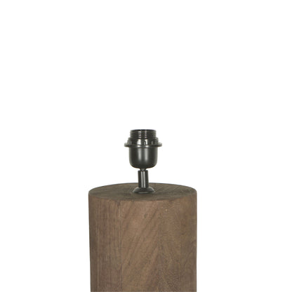 Vloerlamp Elaine Bruin Mango Hout Rond Base H130cm PTMD