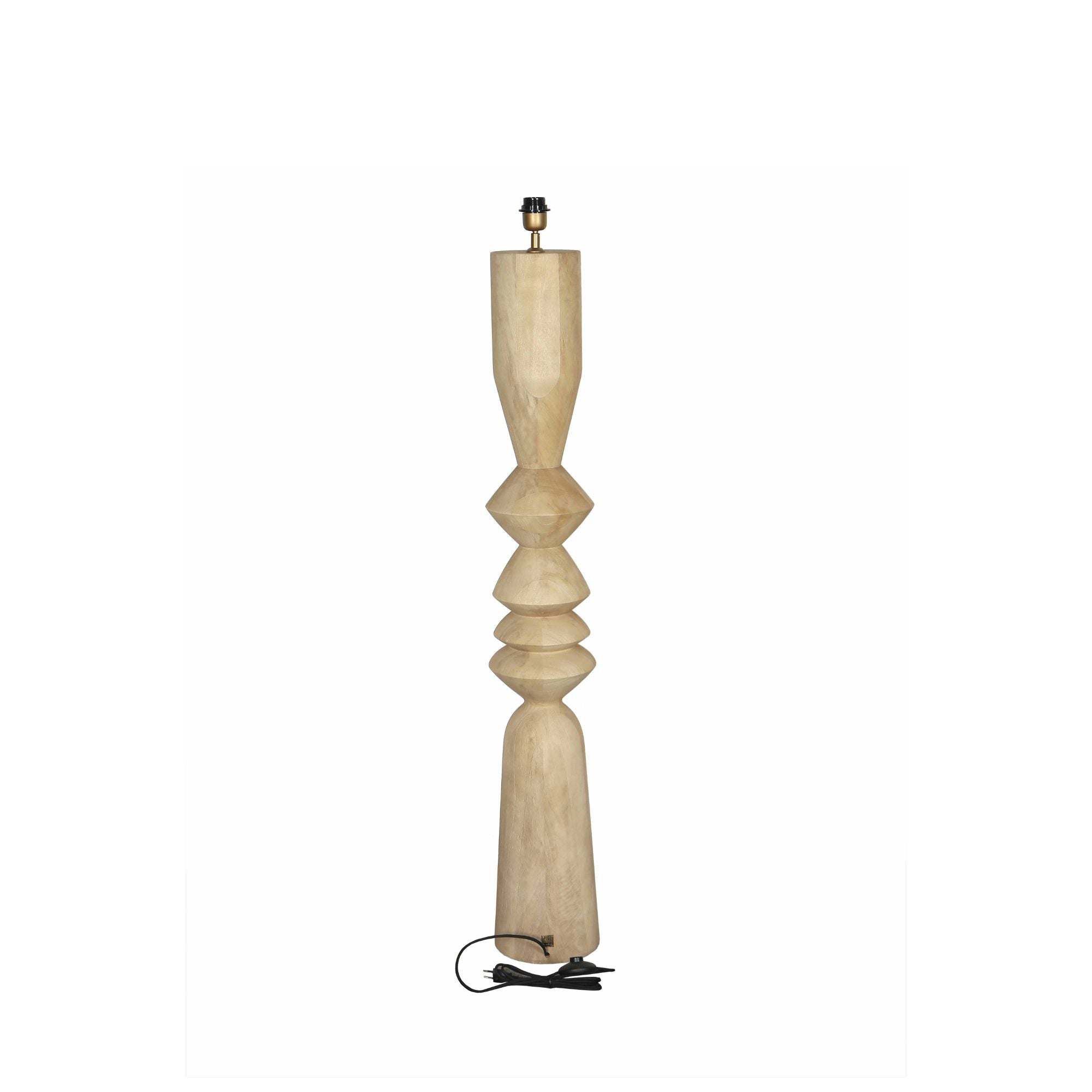 Vloerlamp Elaine  Mango Houten Ronde H130cm PTMD