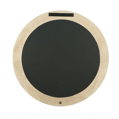 Noam Natural Mango Wood Round Mirror L Dia 90cm x5cm PTMD
