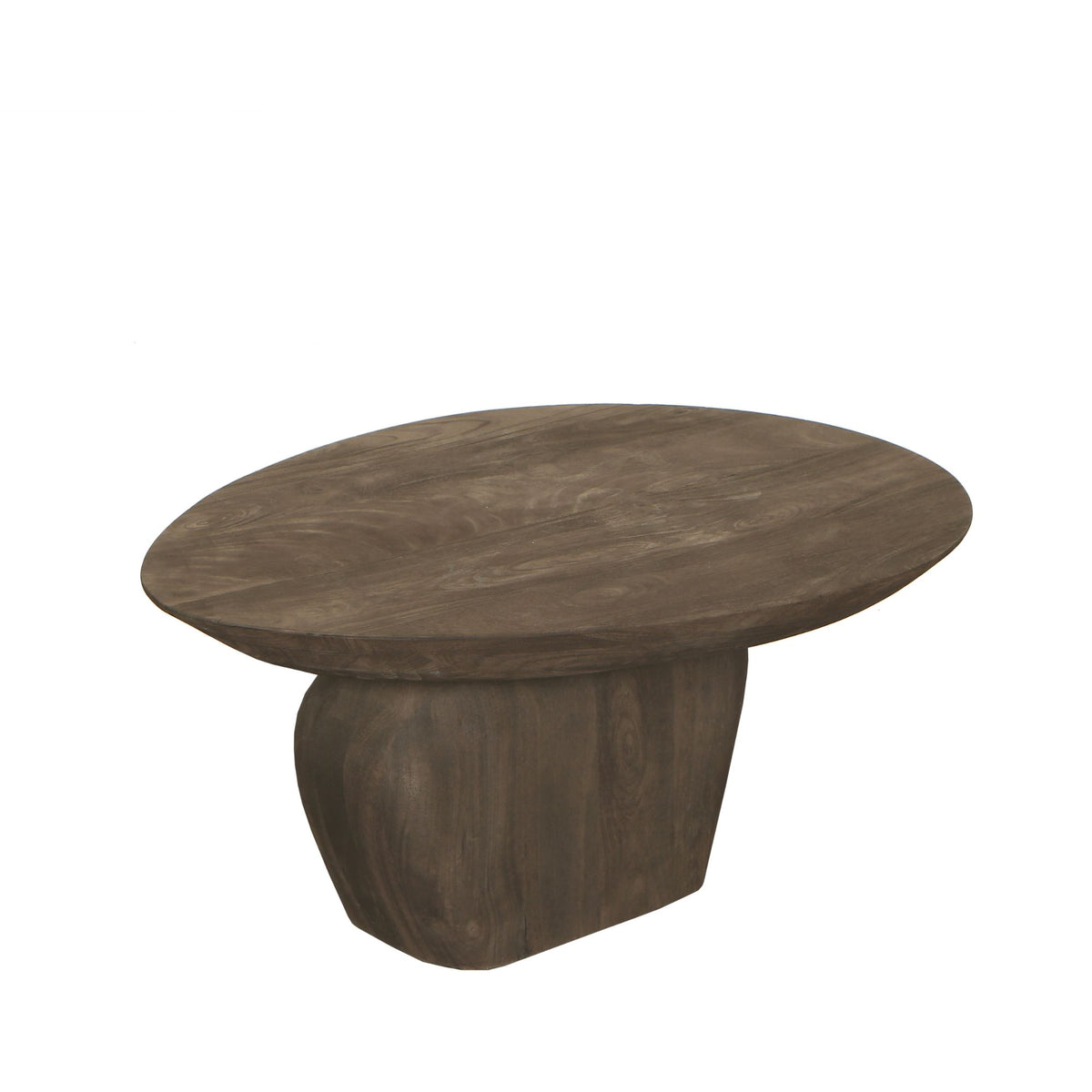 Harshad Brown Mango Wood Coffee Table Organic PTMD