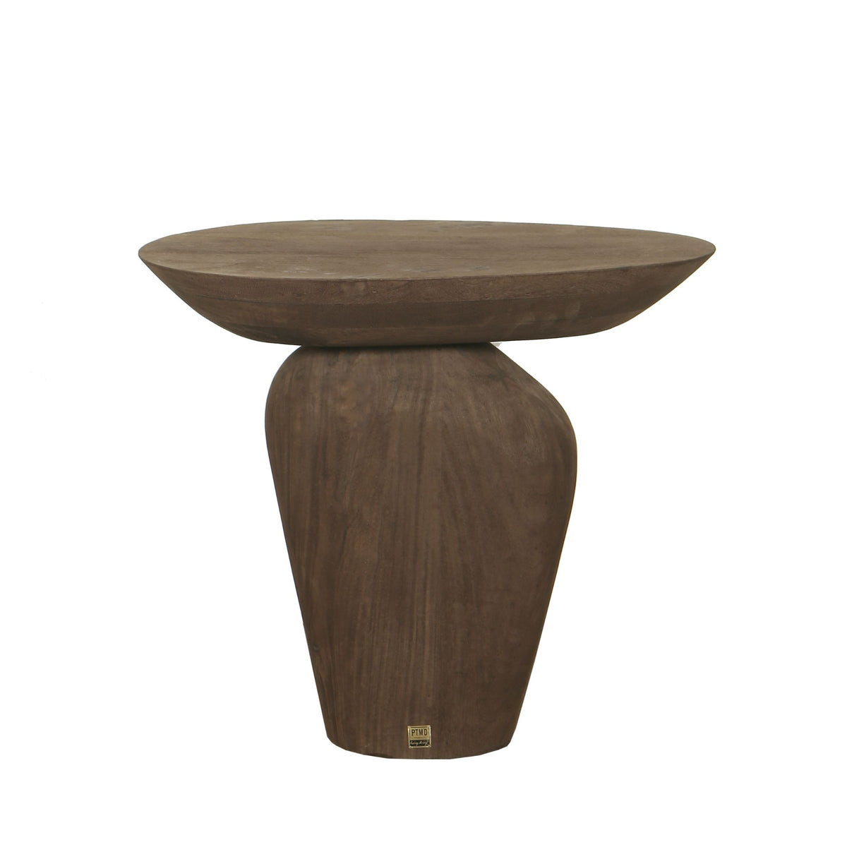 Harshad Brown Mango Wood Side Table Organic PTMD