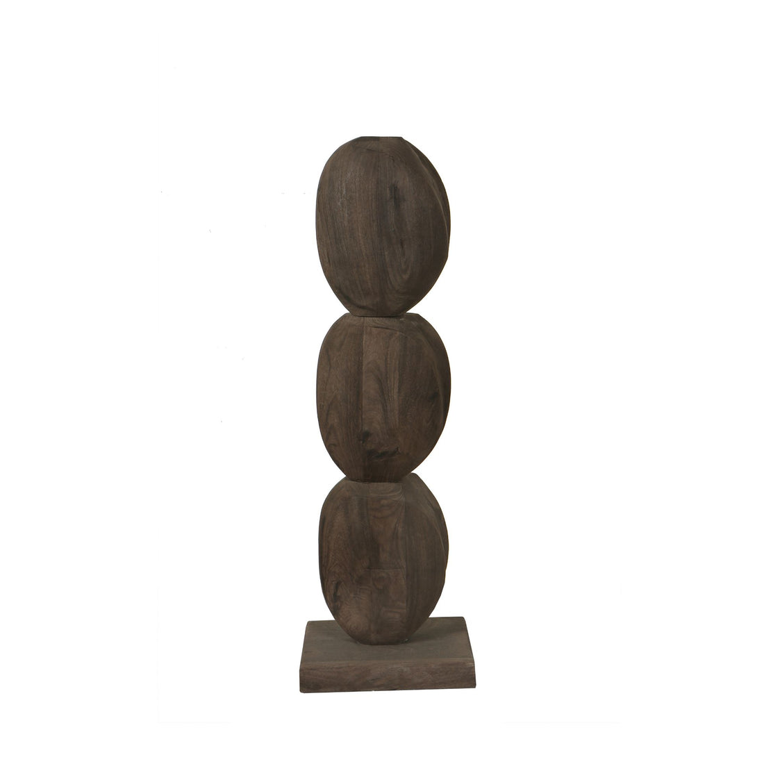 Kodey Brown Mango Wood Circle Shaped Statue PTMD