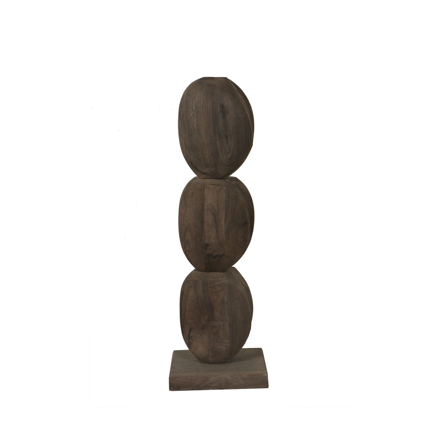 Kodey Brown Mango Wood Circle Shaped Statue PTMD